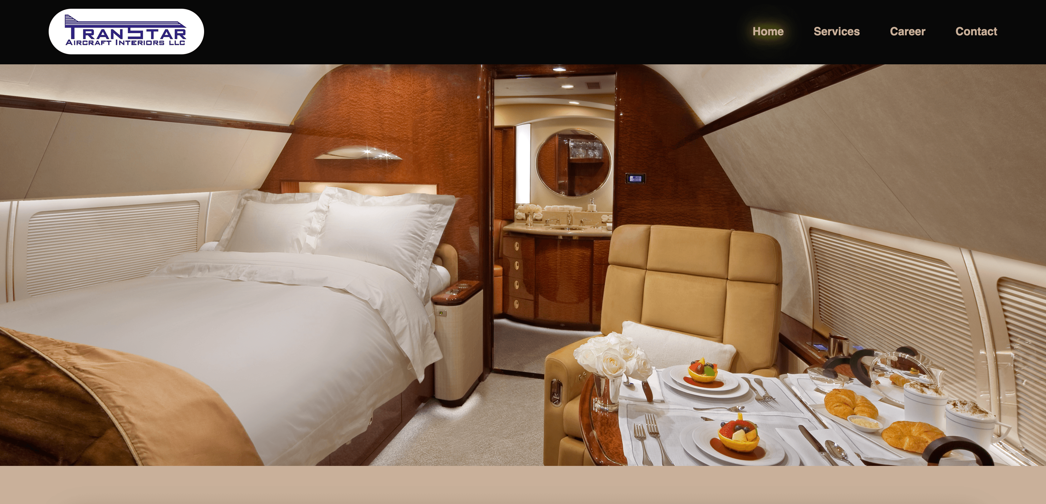 TransStar Aircraft Interiors Landing Page